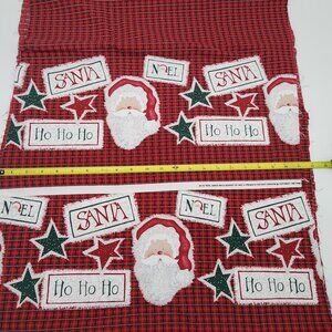 Quilting Craft Fabric Noel Santa Patch Border Daisy Kingdom Christmas 21"L 44"W